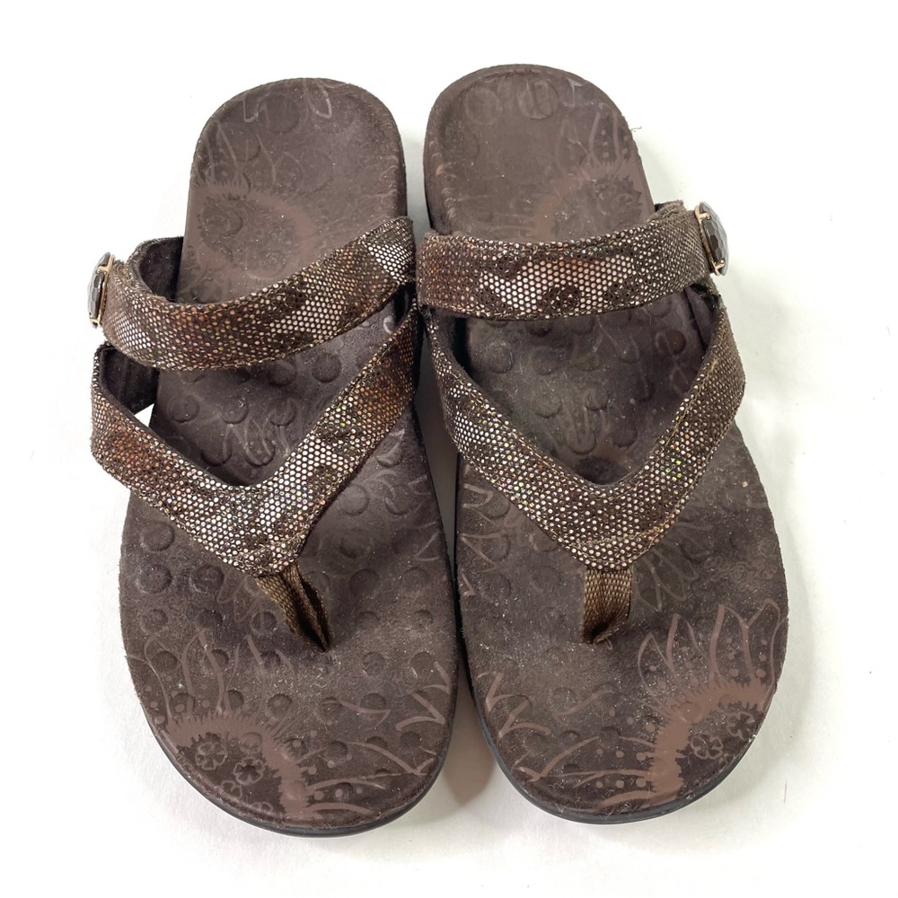 Orthaheel Slip On Snake Print Thong Sandals